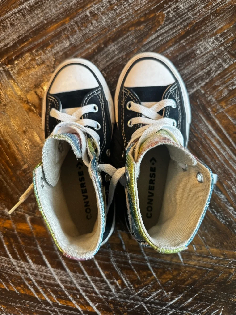 Converse Kids Rainbow Drip Chuck Taylor High-Tops - Youth Size 11